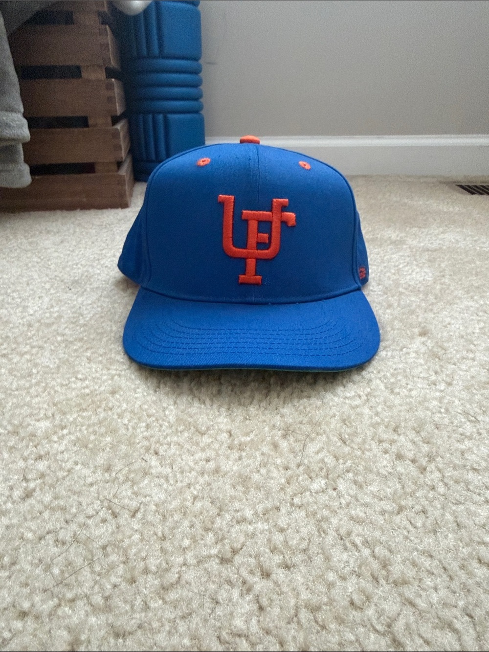 Blue and Orange UF Logo Baseball Cap - Men Accessories Hats